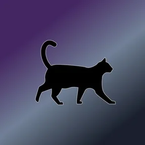 Logo de Gato negro con fondo